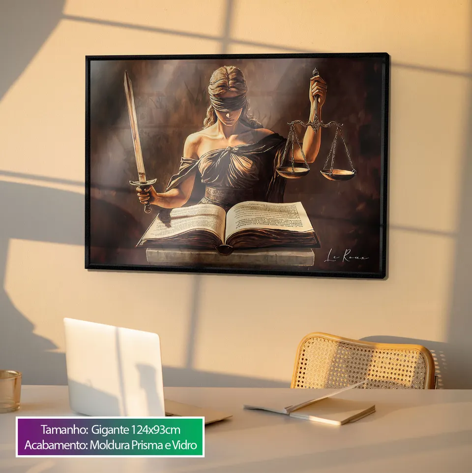 Quadro Deusa Themis e as Escrituras da Lei, de Le Roux — foto 3