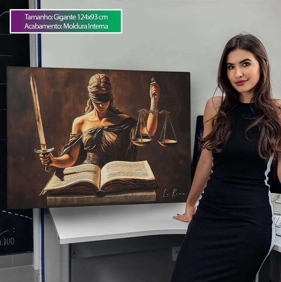 Quadro Deusa Themis e as Escrituras da Lei, de Le Roux — foto 4