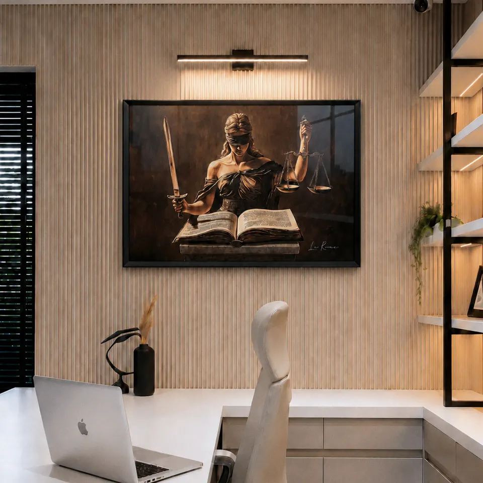Quadro Deusa Themis e as Escrituras da Lei, de Le Roux — foto 5