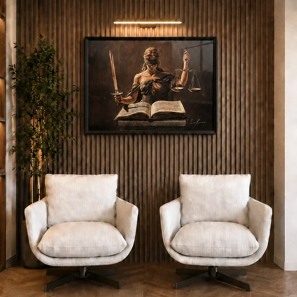 Quadro Deusa Themis e as Escrituras da Lei, de Le Roux — foto 6