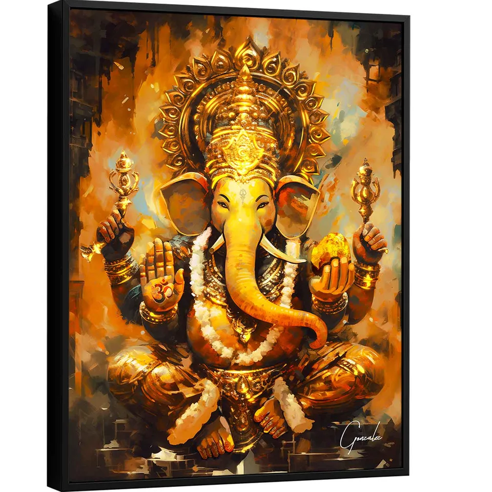 Quadro Ganesha Strati D'Arte - Quadros para Quarto | QuadrosDecorativos.com