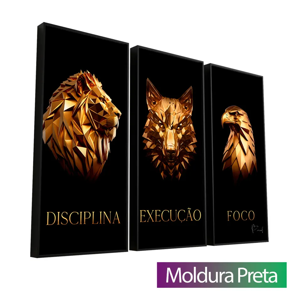 8584 Moldura-Preta-3-peças