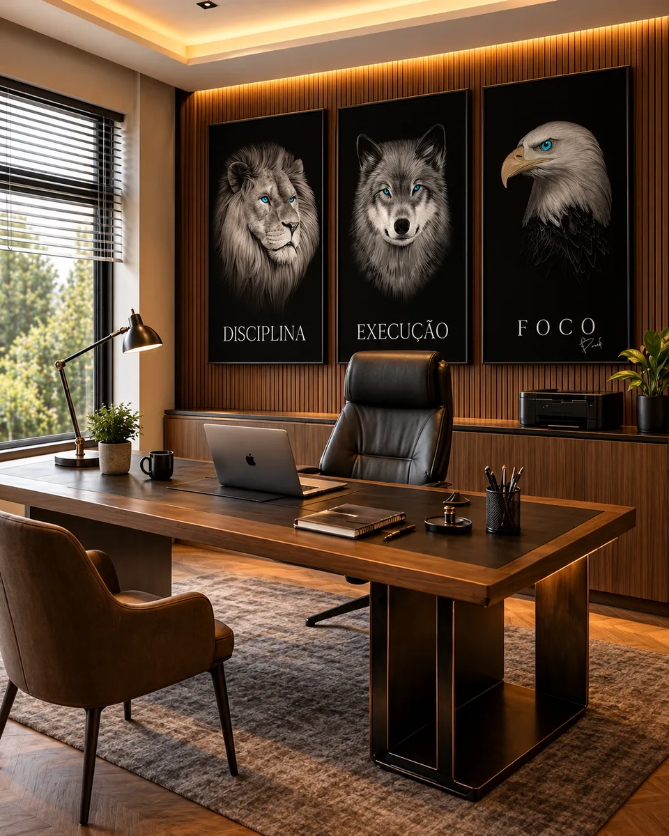 Quadro Disciplina, Execução e Foco 3 Peças — foto 5
