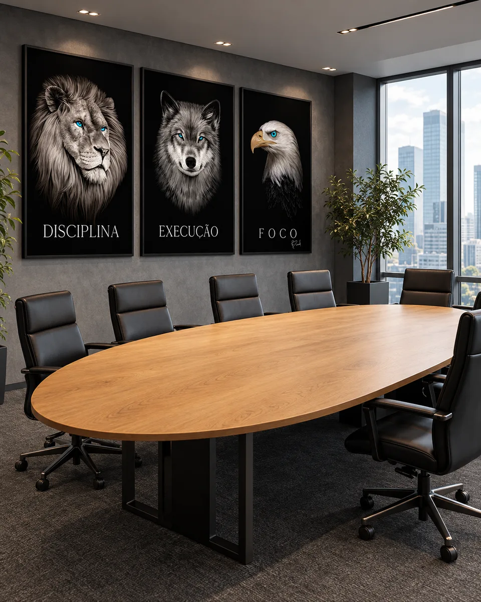 Quadro Disciplina, Execução e Foco 3 Peças — foto 10
