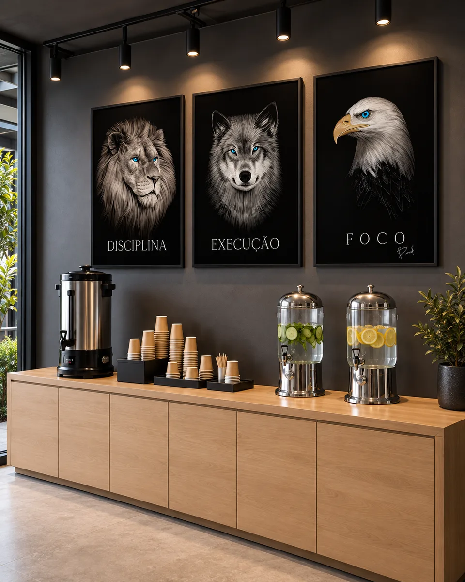 Quadro Disciplina, Execução e Foco 3 Peças — foto 15