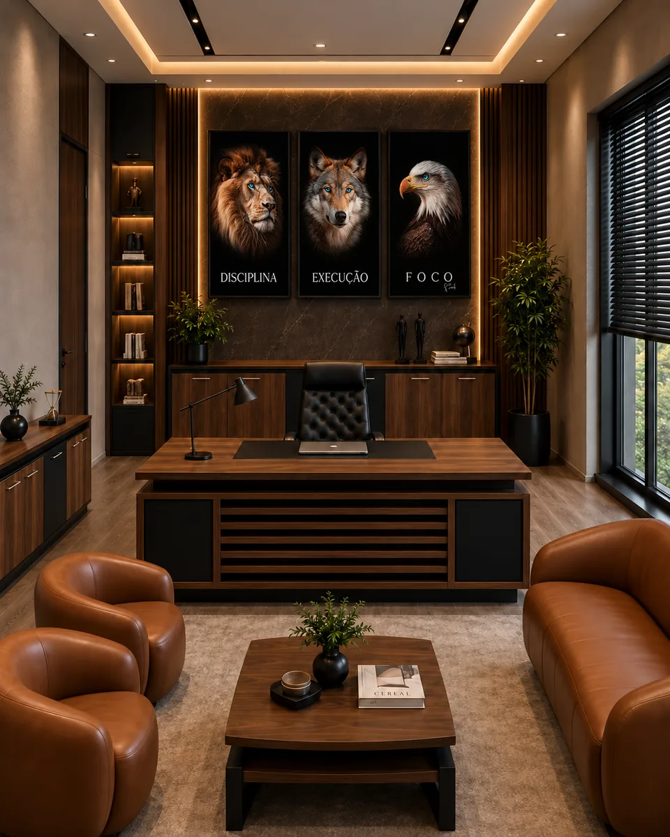 Quadro Disciplina, Execução e Foco Realista 3 Peças — foto 14