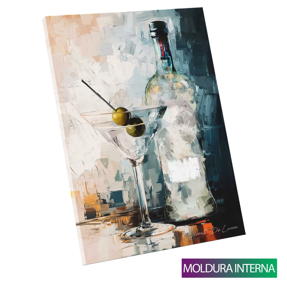 Quadro Dry Martini com moldura interna