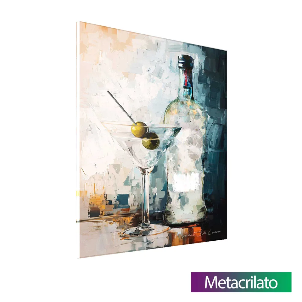 Quadro Dry Martini com acabamento em metacrilato