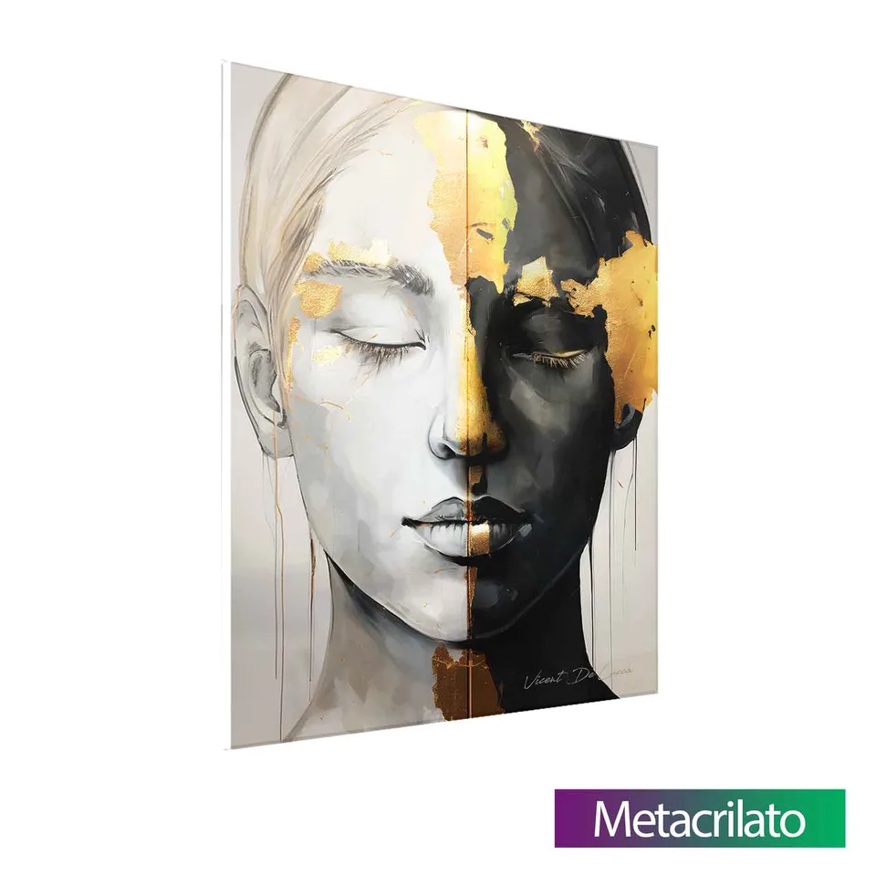 Quadro Dualismo Elegante com acabamento em metacrilato