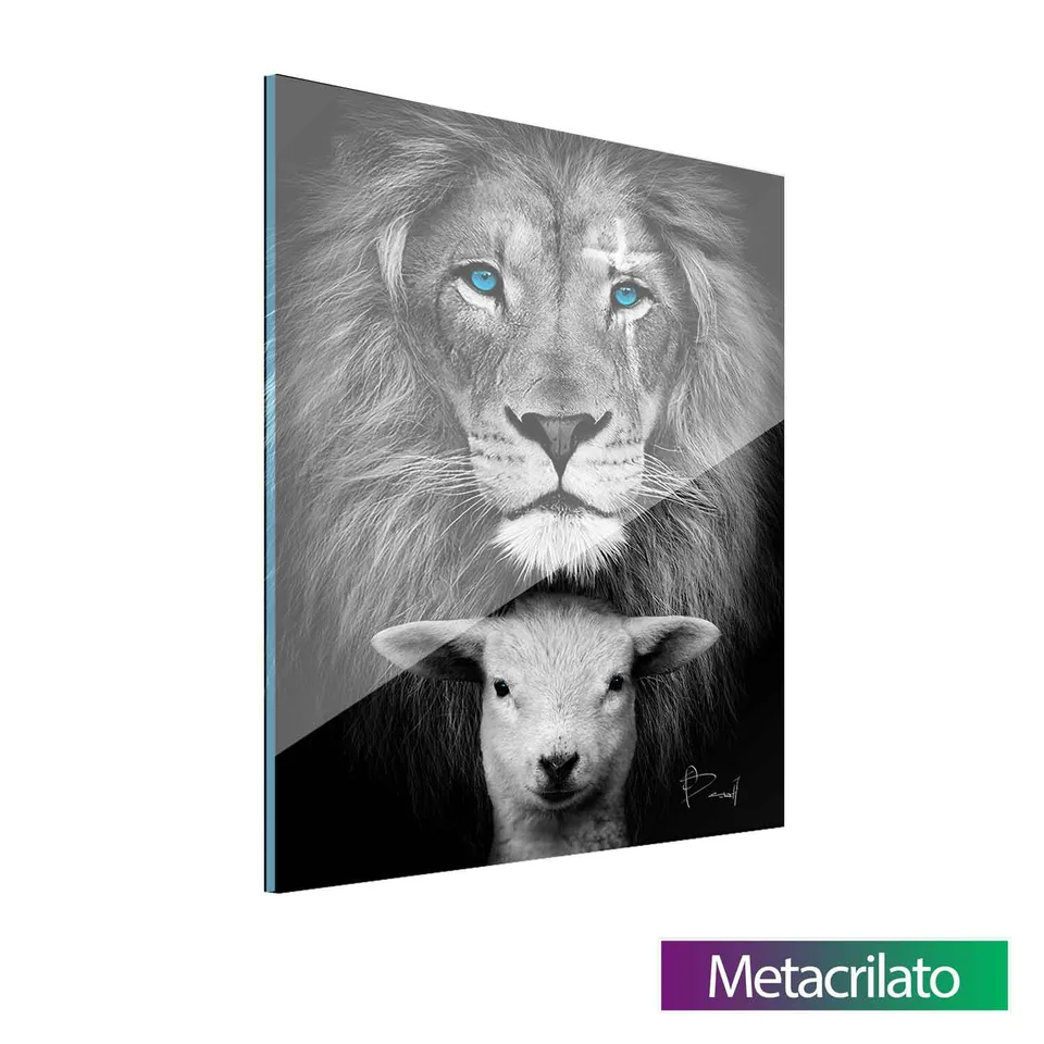 Quadro decorativo O Leão e o Cordeiro