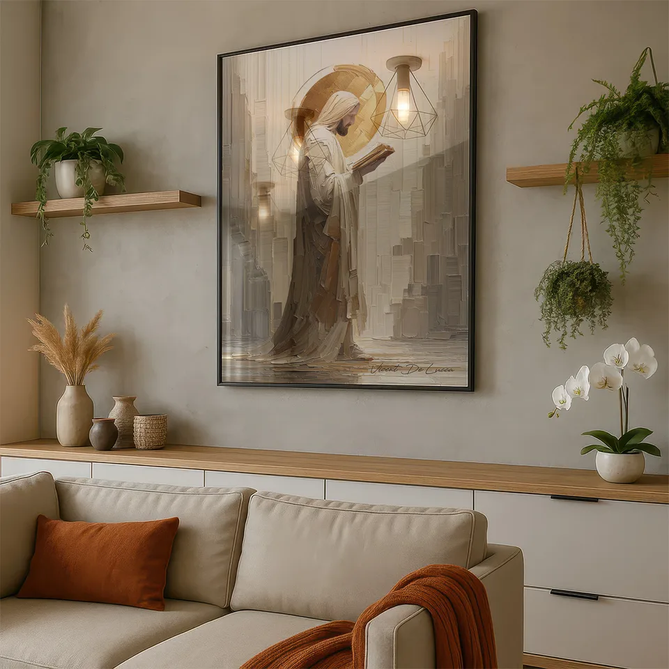quadro a sabedoria divina - sala plantas vicent de lucca