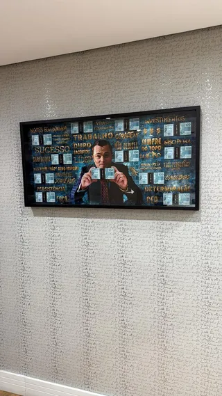 Quadro Vendas, No Sales No Money na casa de Elisangela Goncalves