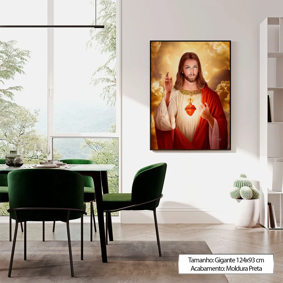 Quadro decorativo Sagrado Coração de Jesus - sem moldura HD