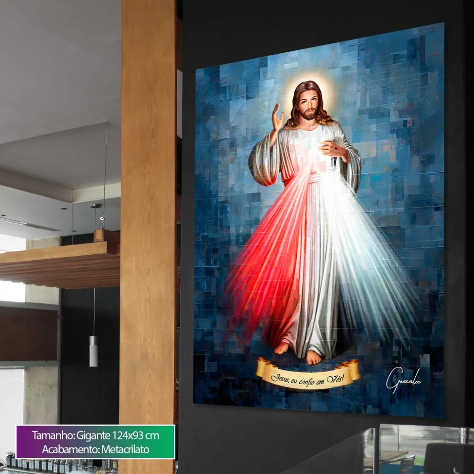 8985 Quadro Jesus Misericordioso Grid Art (10)