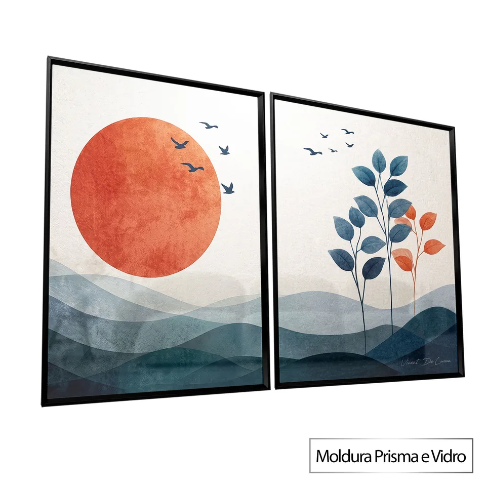 Quadro Minimalismo Natural - 2 Peças