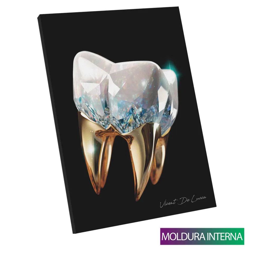 Quadro decorativo Odontologia - Quadro decorativo Dente de Diamante