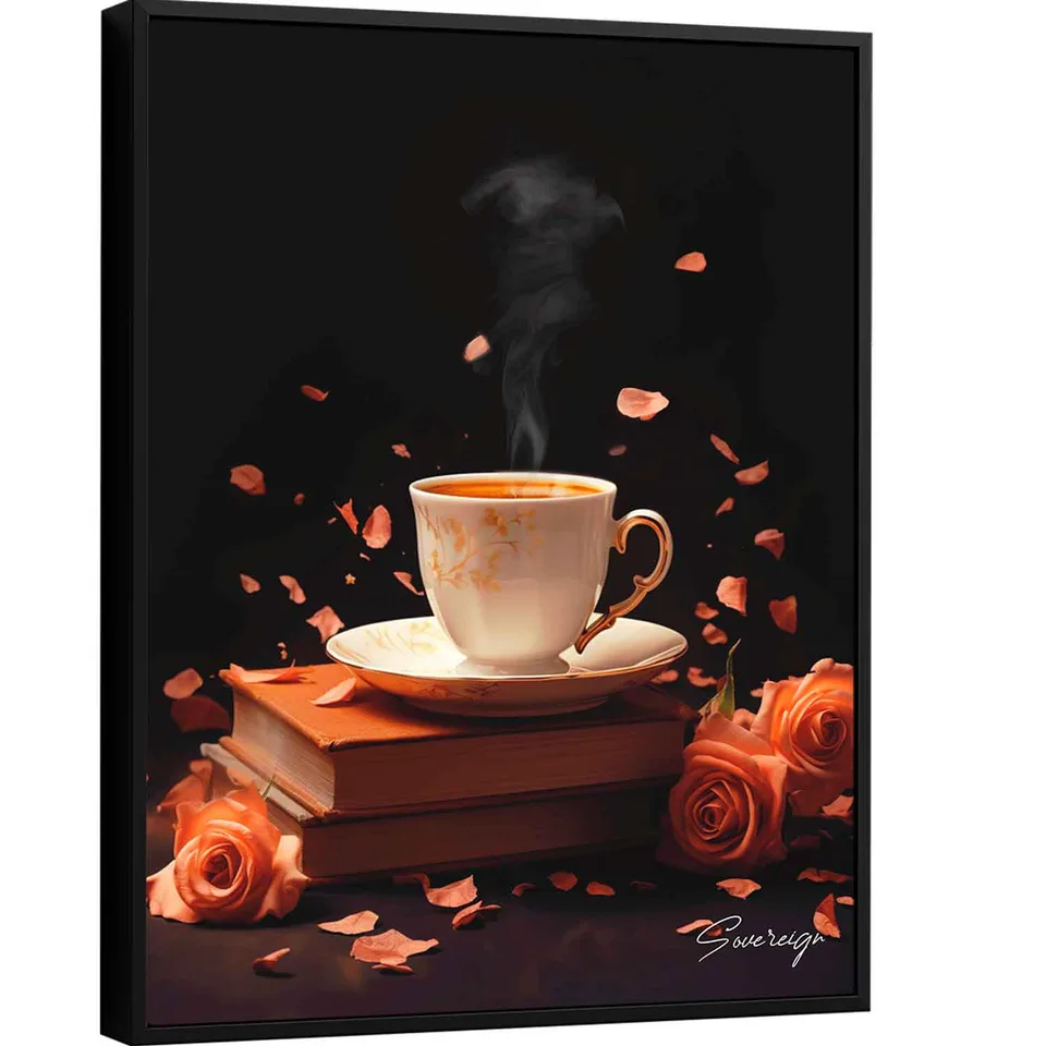 Quadro Café e Romance - Quadros para Quarto | QuadrosDecorativos.com