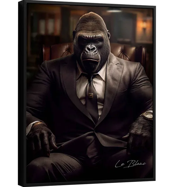 Quadro Gorila Patrão - Quadros Gangsters | QuadrosDecorativos.com