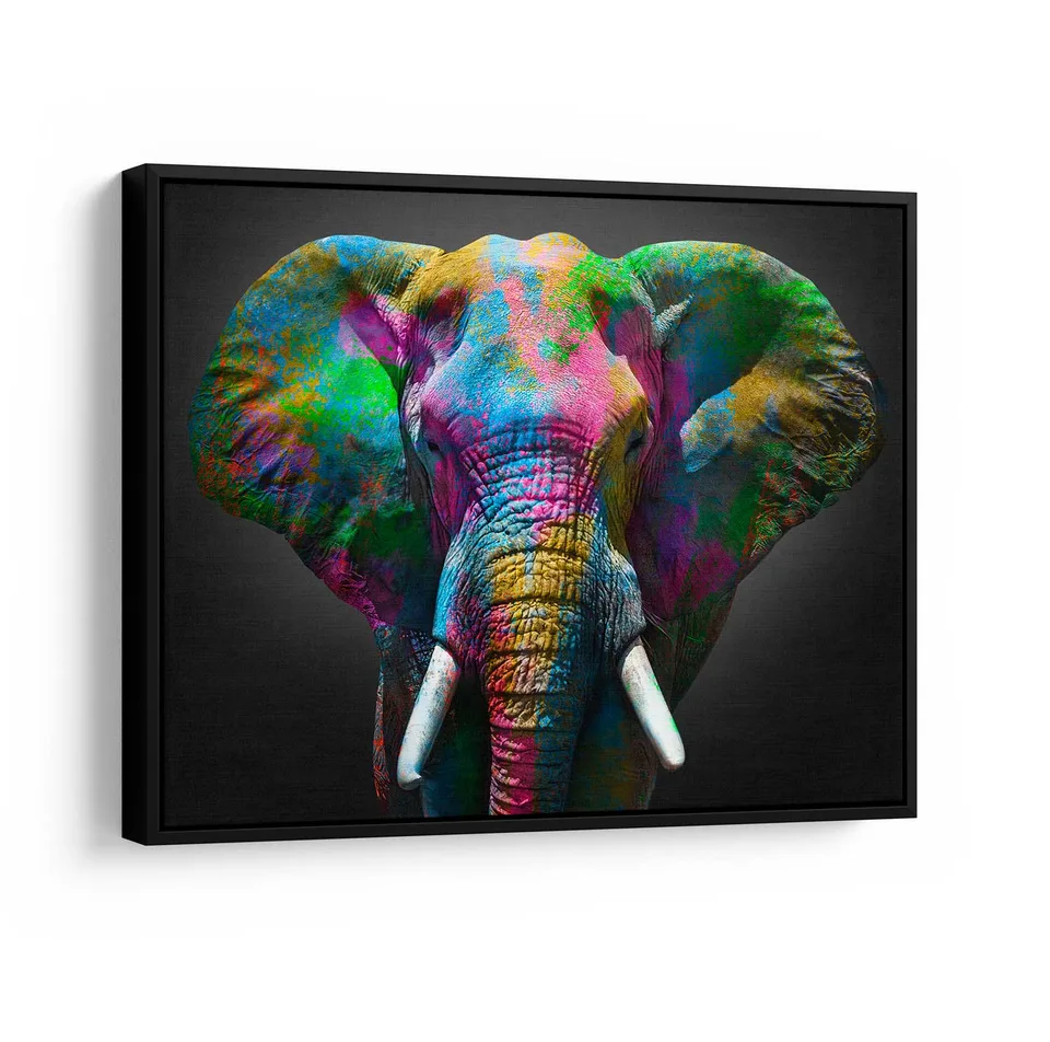 Quadro Elefante moldura