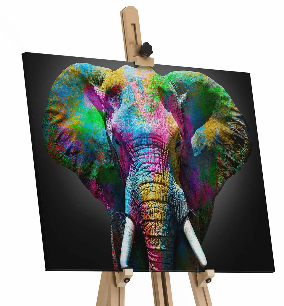 Quadro Elefante detalhe apresentação