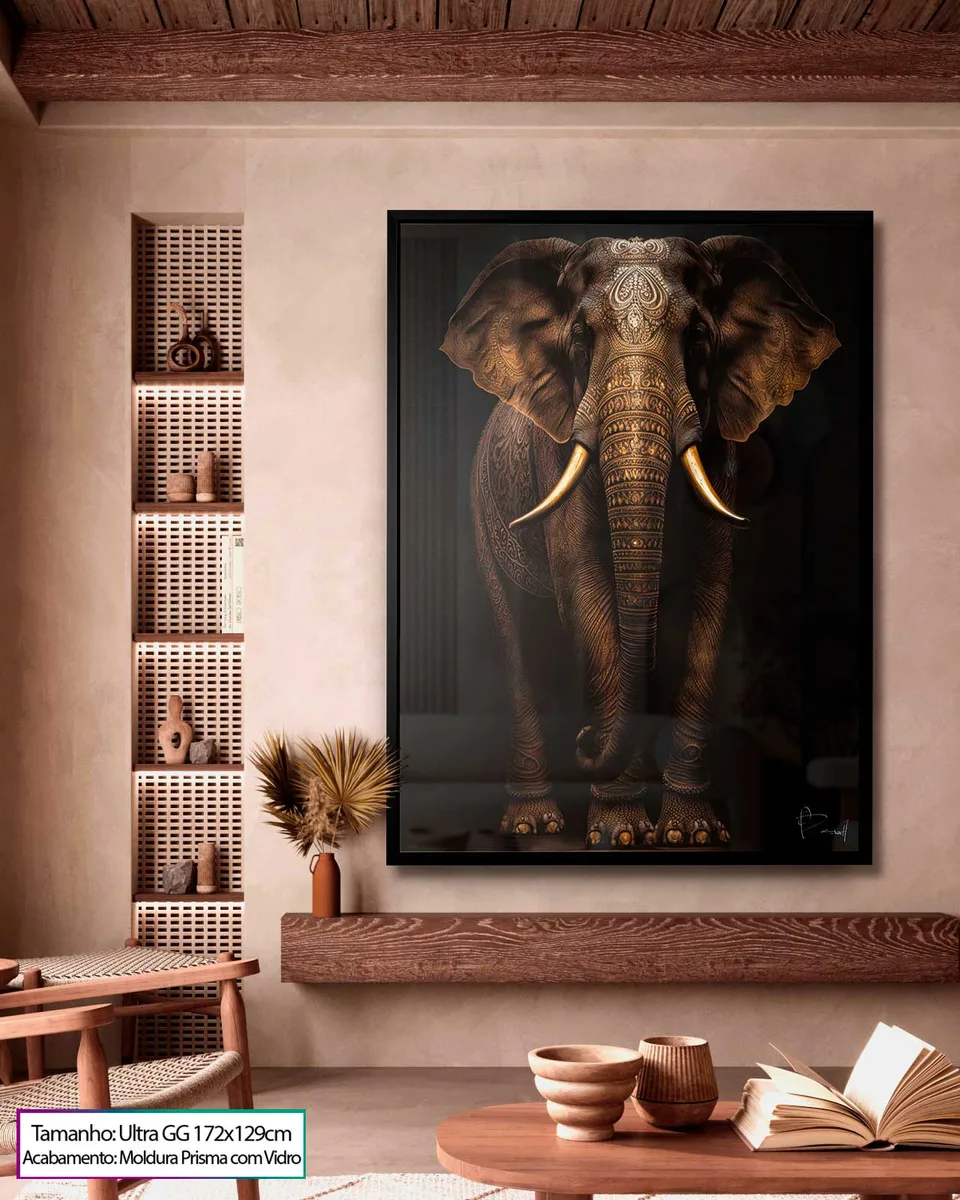 Quadro Elefante Pinturas Indianas, de Benoit — foto 2
