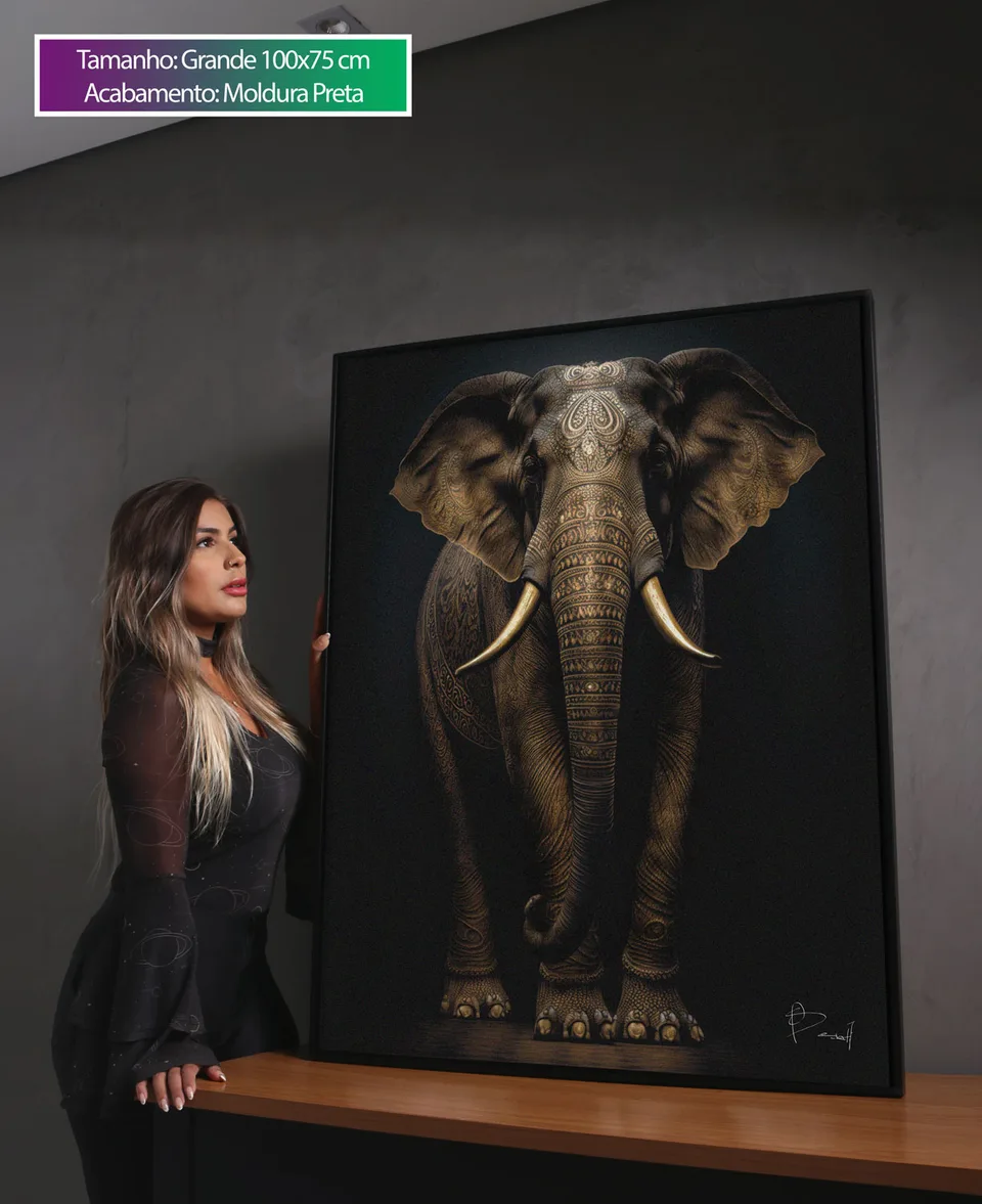 Quadro Elefante Pinturas Indianas, de Benoit — foto 11