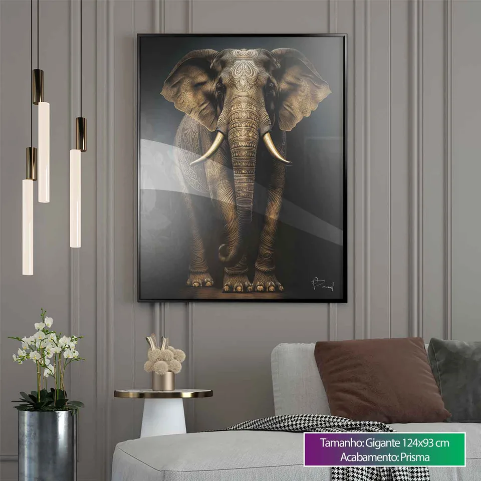 Quadro Elefante Pinturas Indianas, de Benoit — foto 8