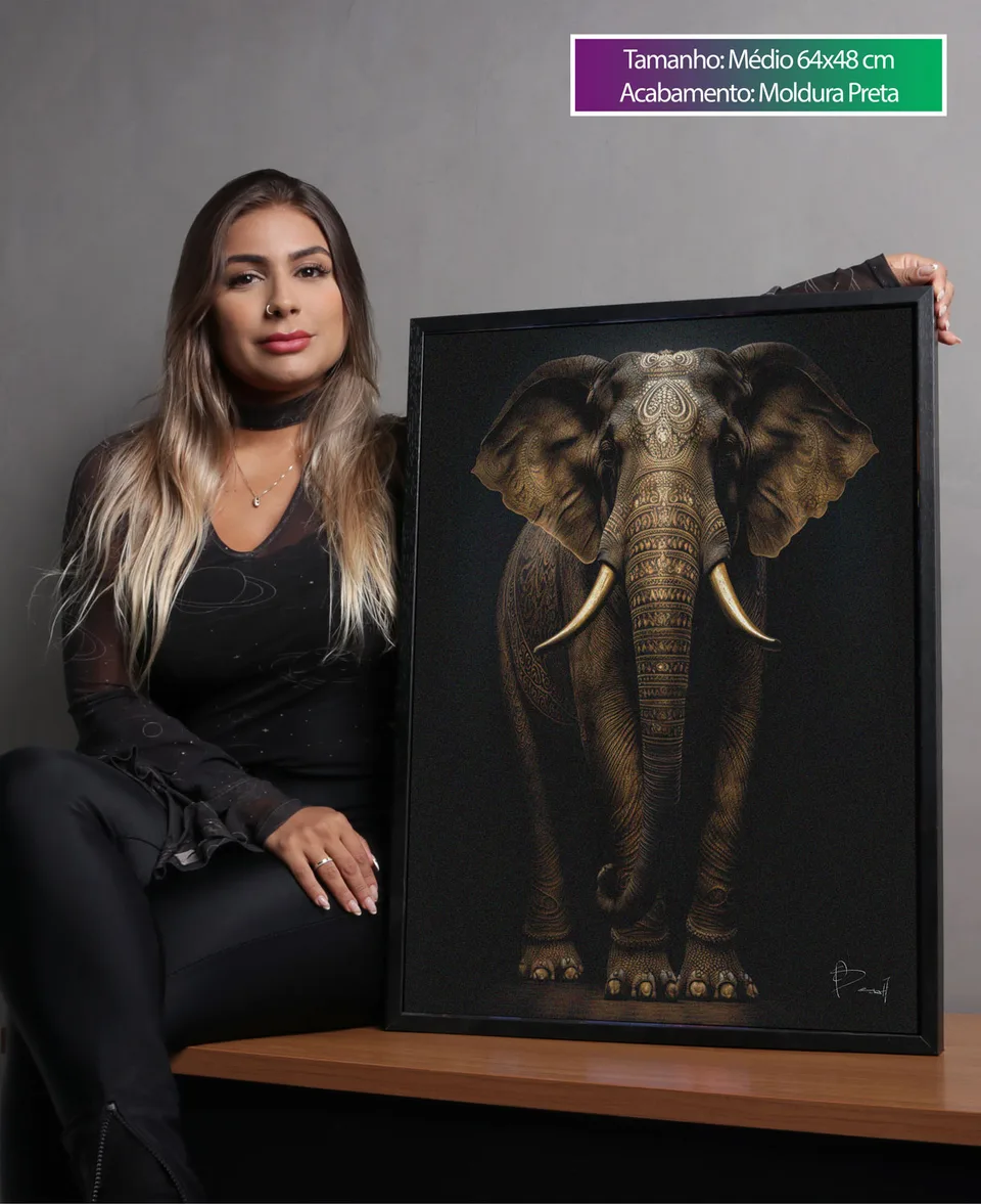 Quadro Elefante Pinturas Indianas, de Benoit — foto 10