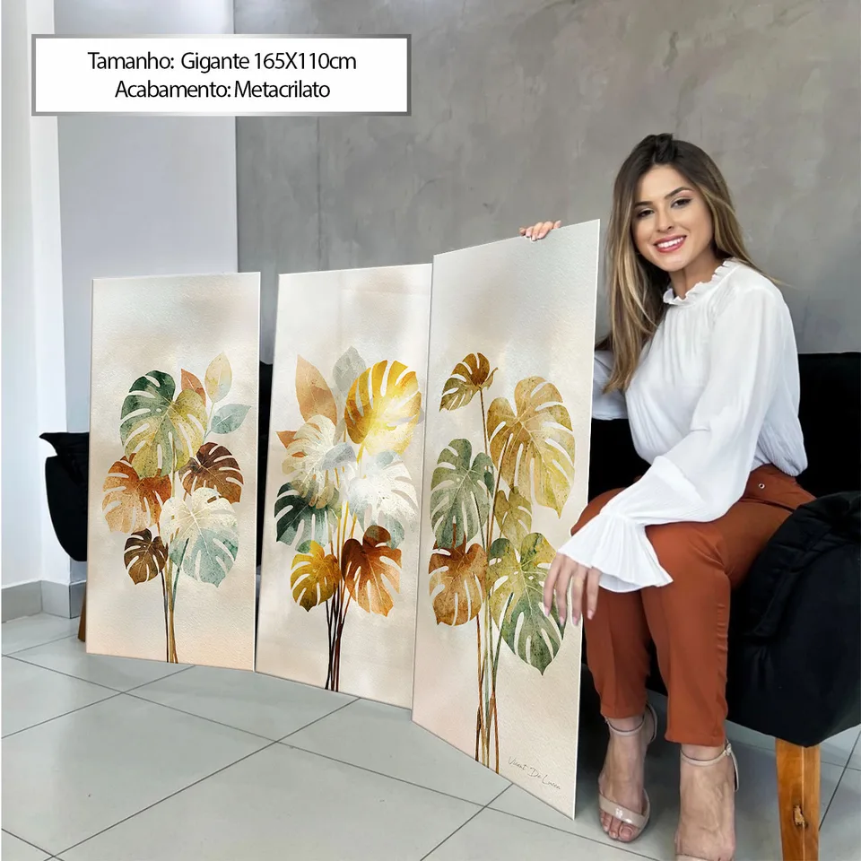 Quadro Essência Tropical 3 Peças, de Vicent de Lucca — foto 6
