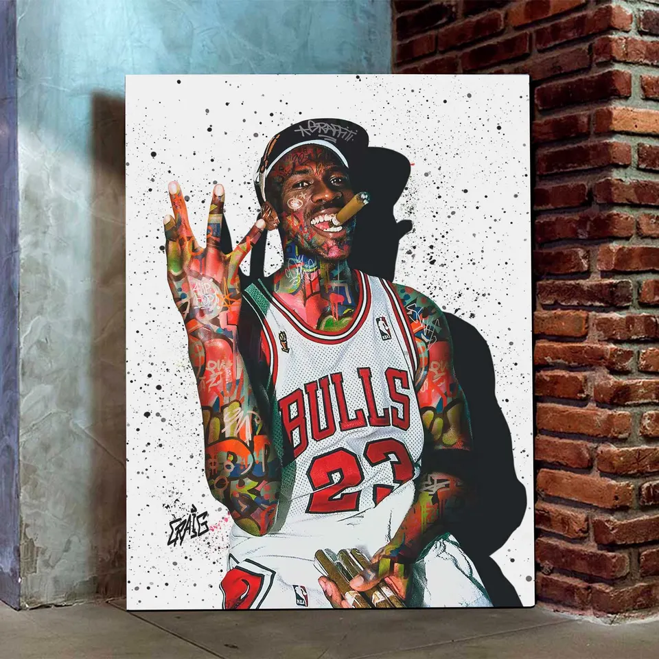 Quadro Estilo Jordan Grafite CRAIG com moldura interna