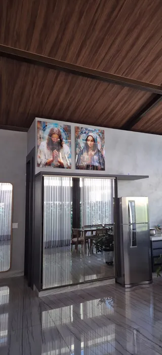 Quadro Jesus e Maria Grid Art 2 Peças na casa de Isabela