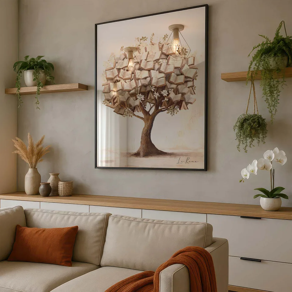 MOLD PRISMA – Sala bege com plantas