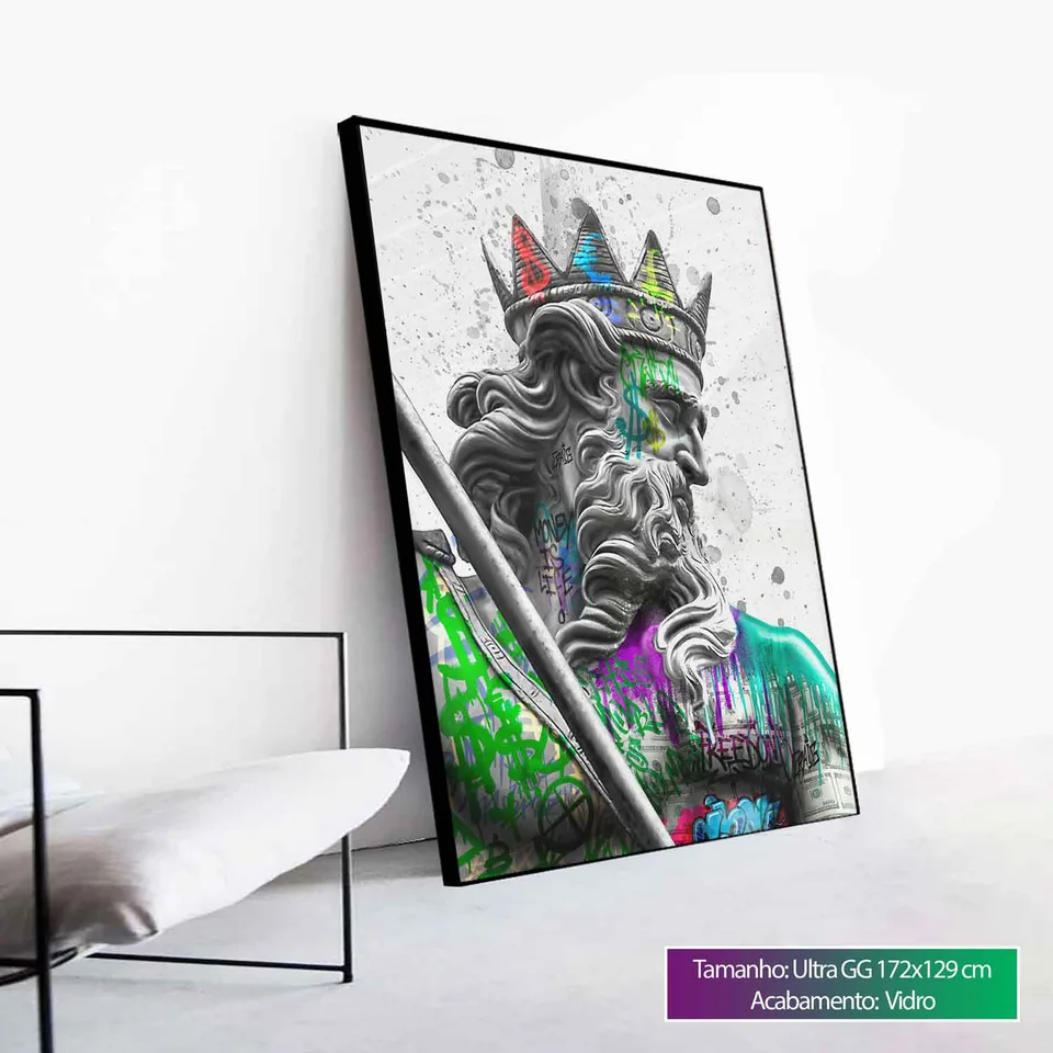 Quadro decorativo Poseidon Grafite Craig