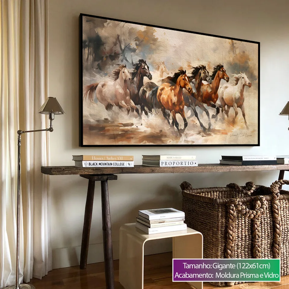 Quadro decorativo Cavalos Selvagens
