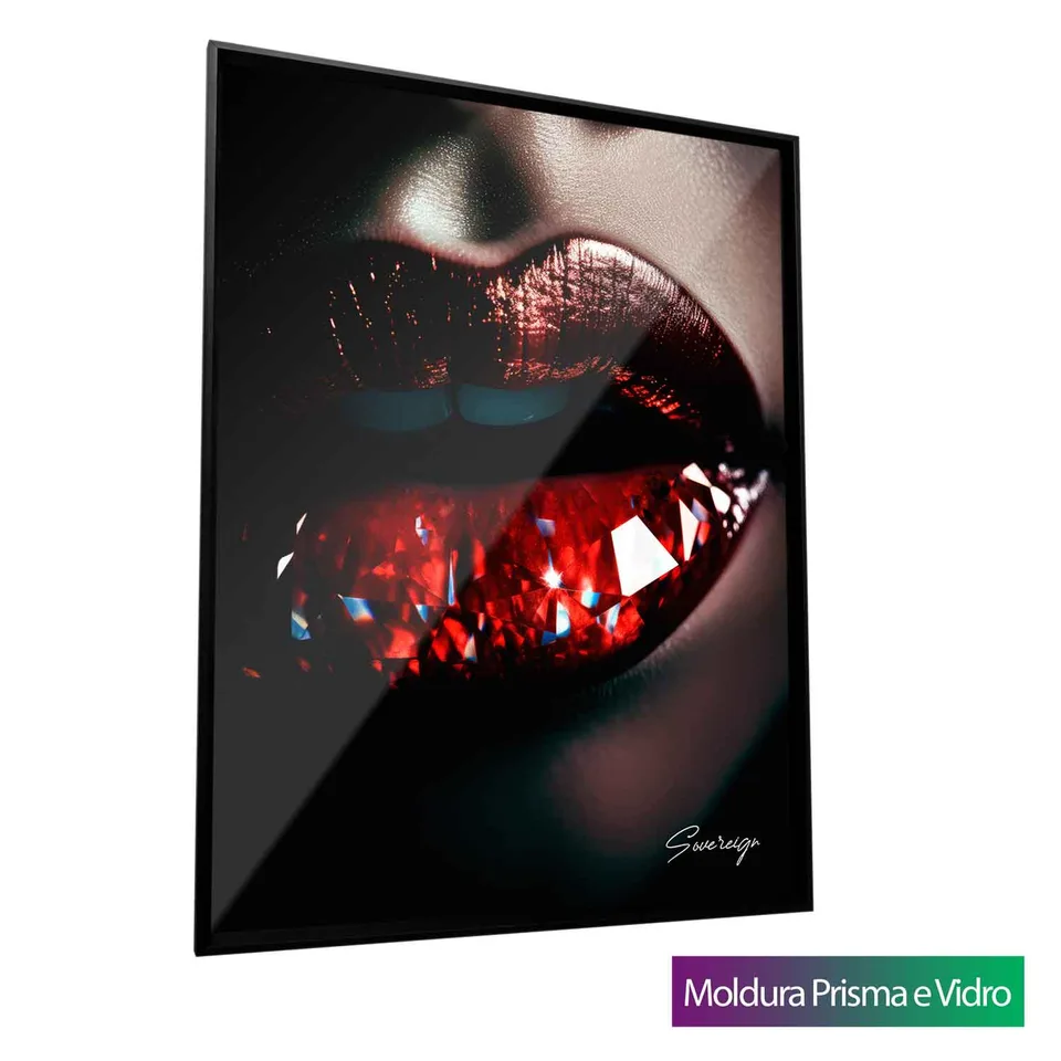 Quadro decorativo Boca de Cristal