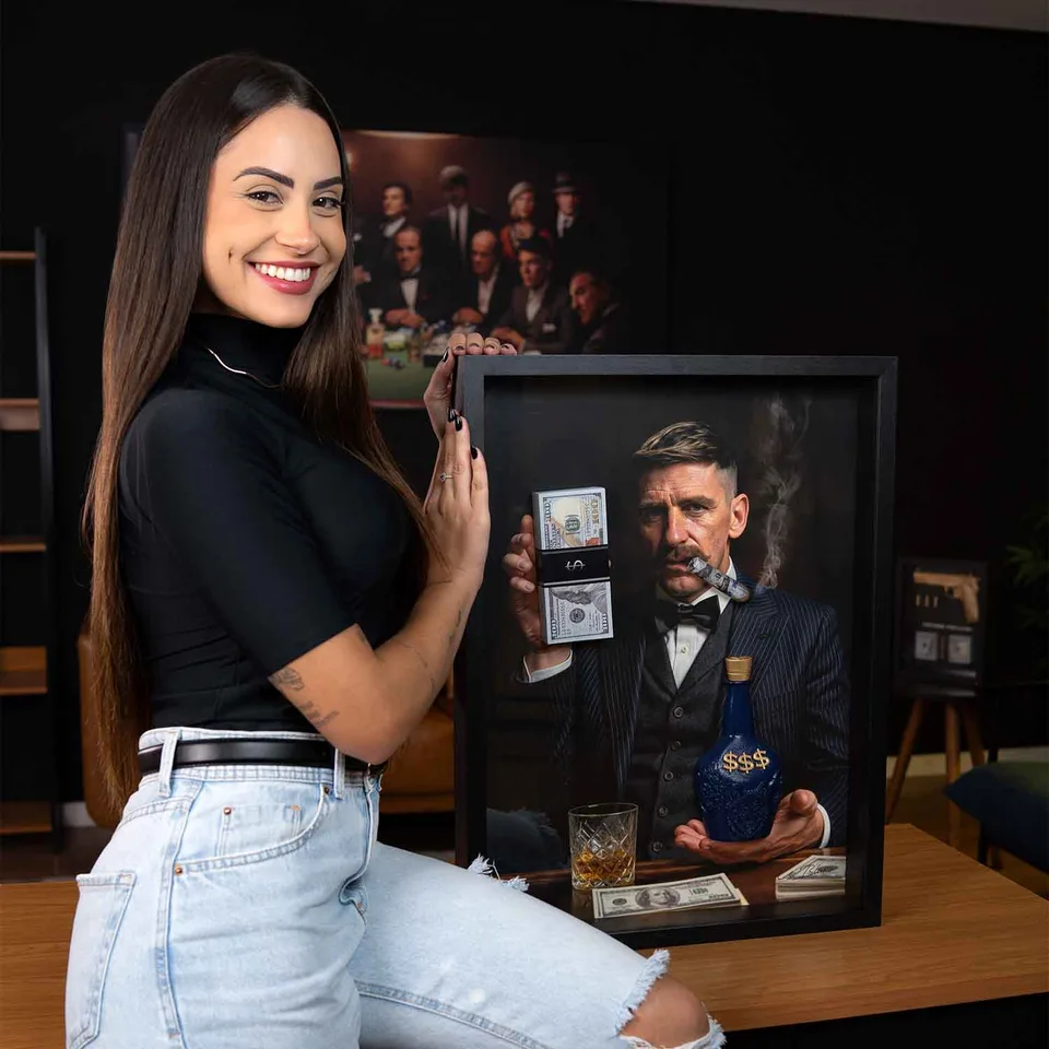 arthur shelby detalhe — iluminação dramática e sofisticação visual
