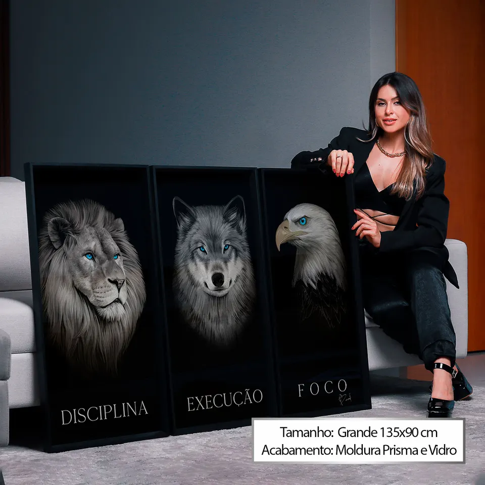 8196 Quadro Disciplina, Execucao e Foco 3 peças (9)