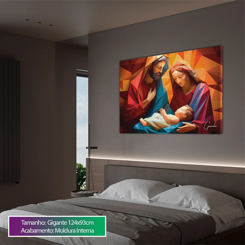 Quadro Família Abençoada Geométrica, de Gonzalez — foto 7