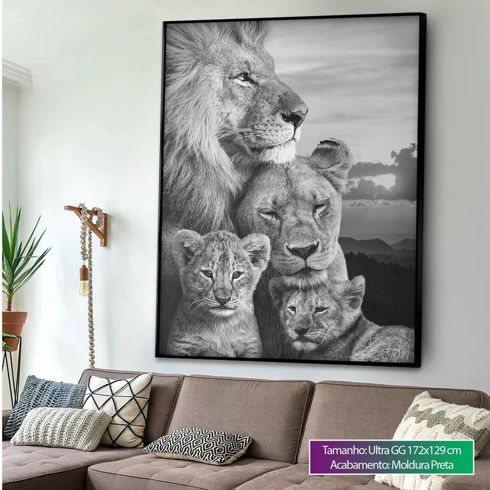 Quadro Família de Leões, de Benoit — foto 11