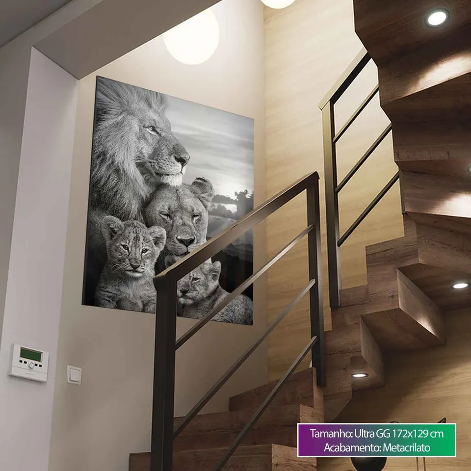 Quadro Família de Leões, de Benoit — foto 6