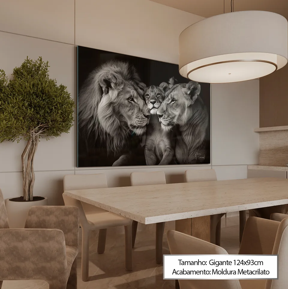 Quadro Família de Leões Carinhosos, de Benoit — foto 4