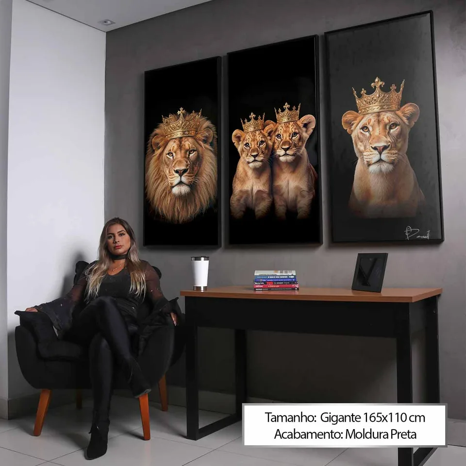 Quadro Familia Real de Leões, de Benoit — foto 4