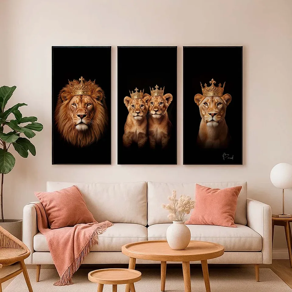 Quadro Familia Real de Leões, de Benoit — foto 6