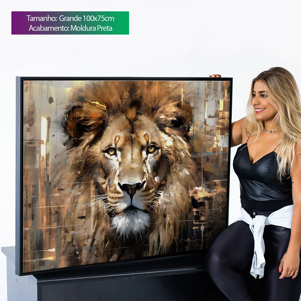 Quadro Leão Strati D'Arte — foto 3