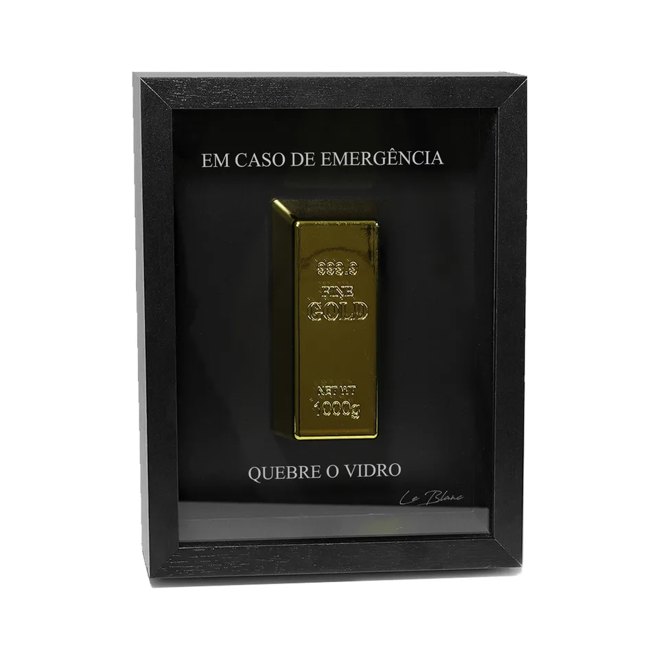 Barra de ouro, em caso de emergencia quebre o vidro
