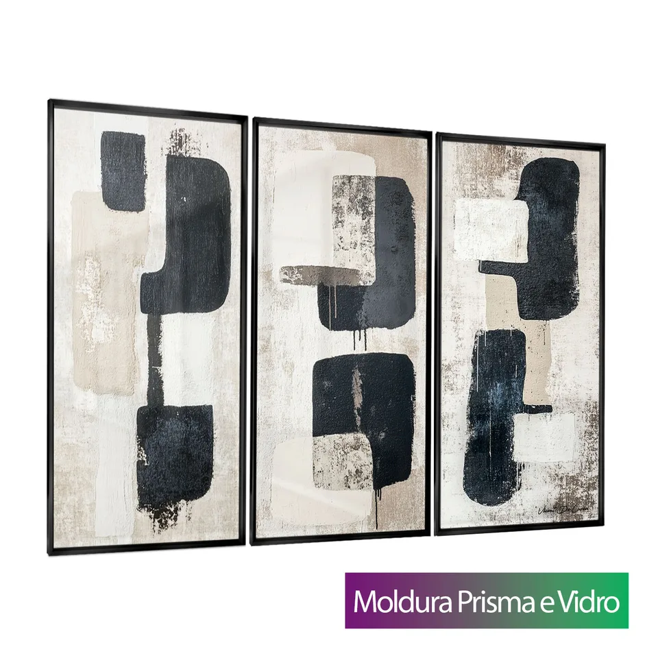7017 Quadro Abstrato Essência Minimalista 3 Peças (7)