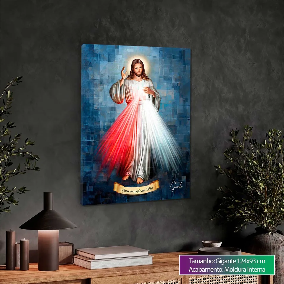 8985 Quadro Jesus Misericordioso Grid Art (11)