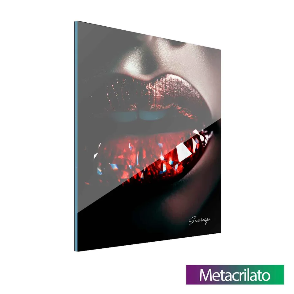 Quadro decorativo Boca de Cristal