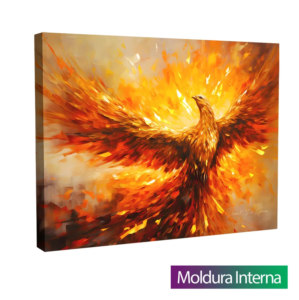 Quadro Fênix com moldura interna