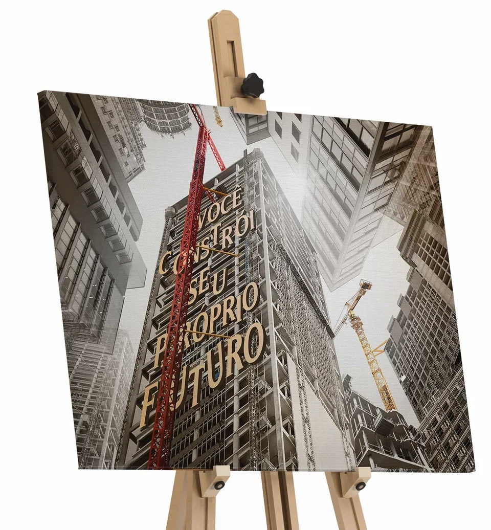 Quadro Você Constrói o Seu Próprio Futuro — Moldura Interna, Médio 64x48